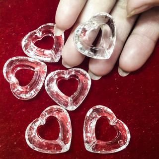 Pha lê trái tim cườm nhựa trang trí thủ công làm đồ trang sức handmade