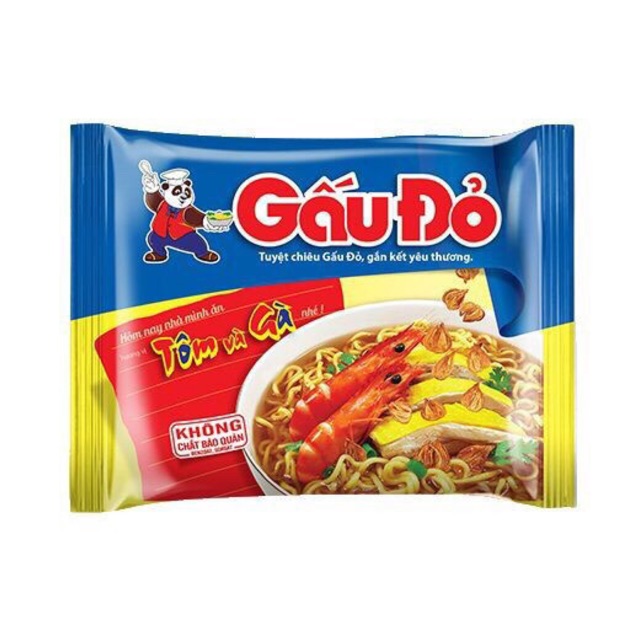 Thùng Mì gấu đỏ tôm và gà  30 gói
