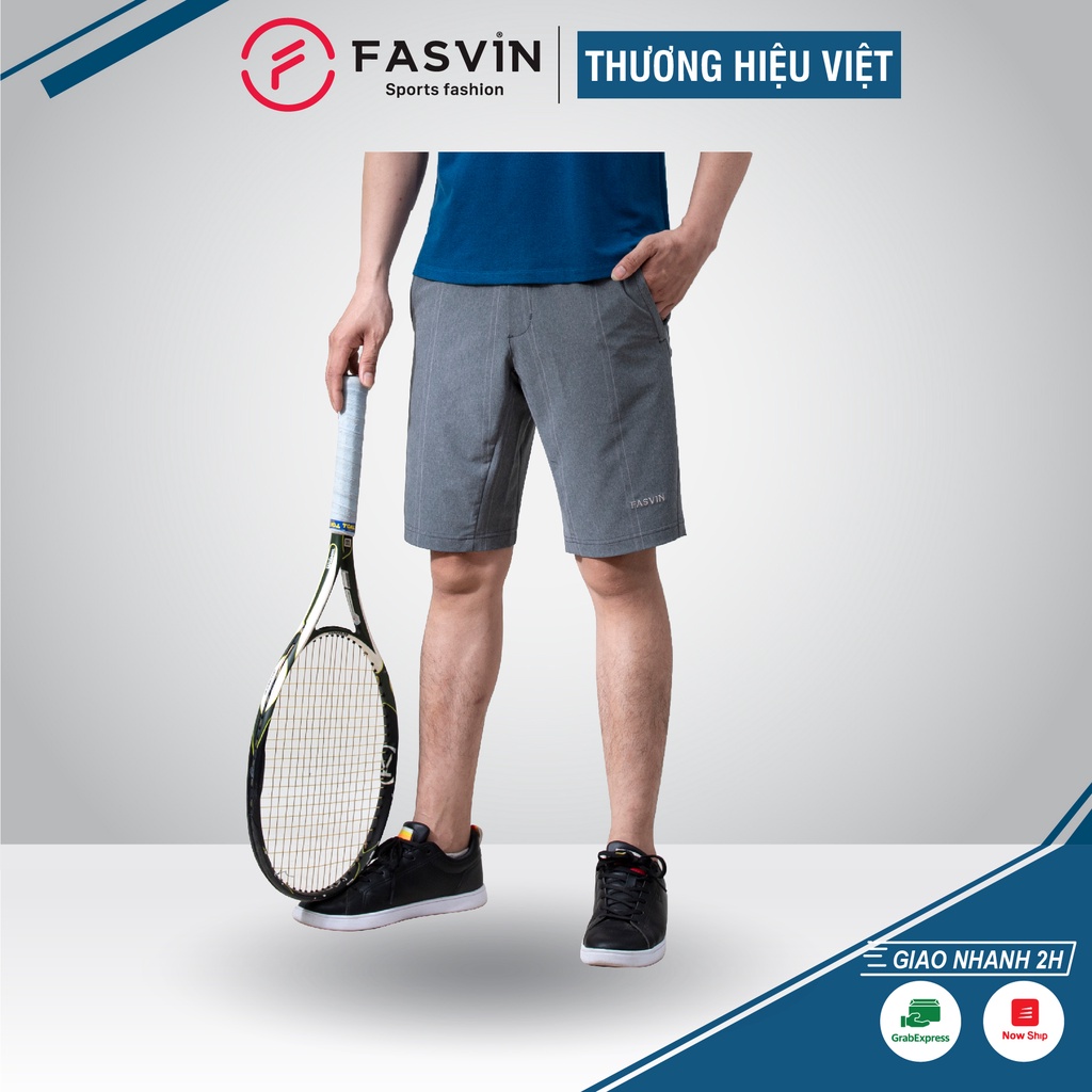 Quần short thể thao nam cao cấp chất vải gió chun đẹp, mềm, mát, co giãn thoải mái Fasvin S22509.HN
