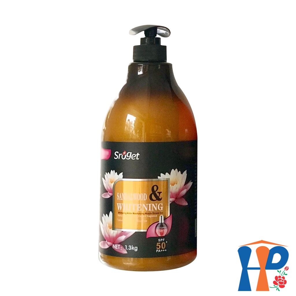 Sữa tắm mềm mịn da Sroget 1300gr - Thailand Whitening Shower Gel Hani Peni (Sandalwood, Rose, Oliu)