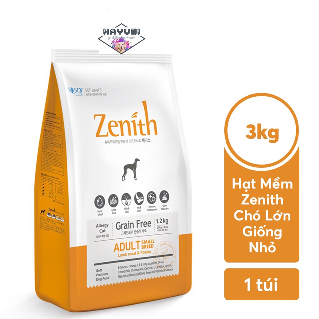 [LẺ] HẠT MỀM ZENITH CHO CHÓ CON VÀ CHÓ TRƯỞNG THÀNH - GÓI 300G/500G