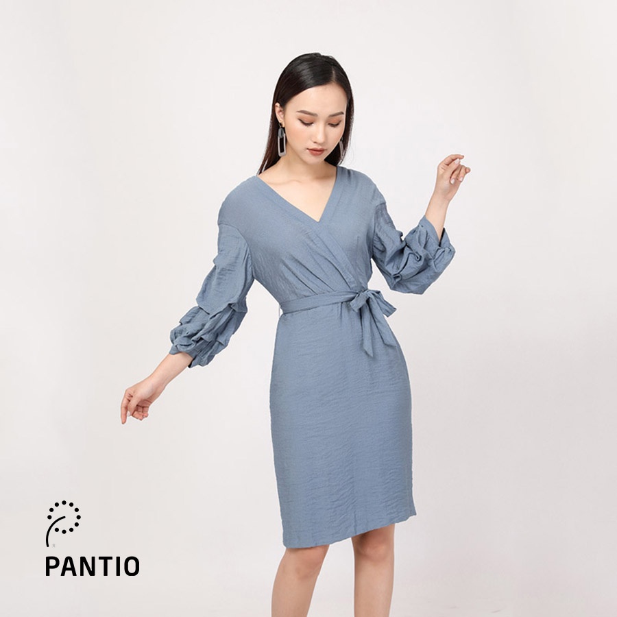 Đầm công sở tay bồng thắt nơ cách điệu FDC72170 - PANTIO