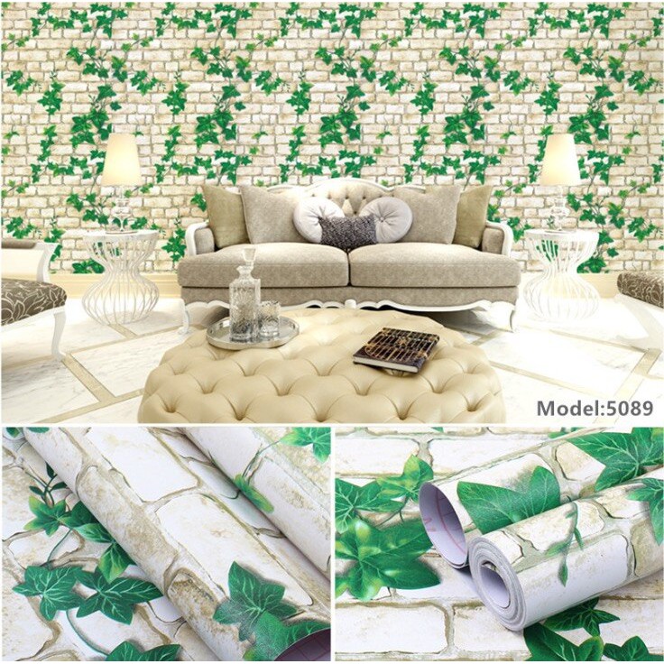 10m decal cuộn dán tường dây leo xanh - khổ 0.45m