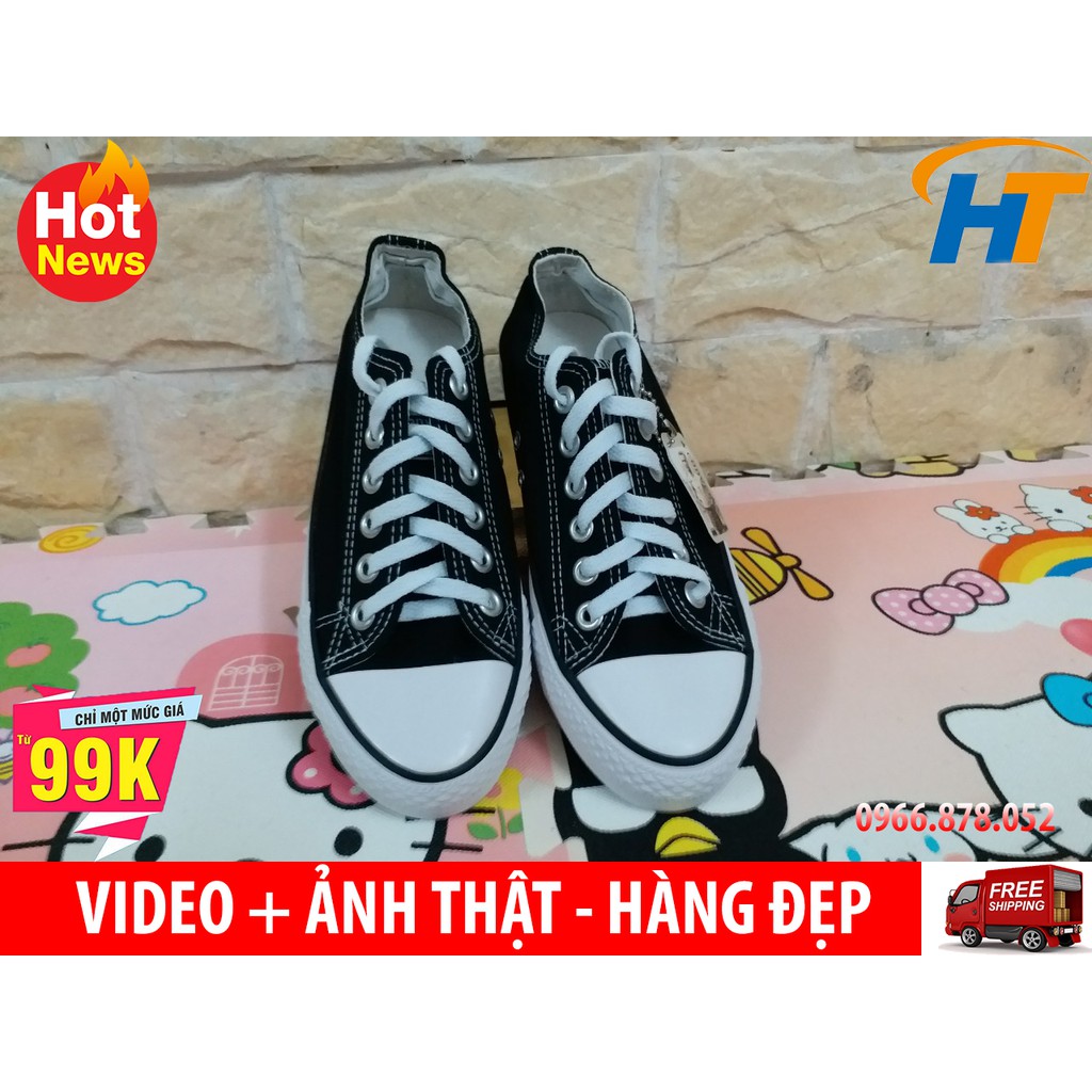 ⚡[ Có clip ] Giày ulzzang cv classic đen trắng thấp | BigBuy360 - bigbuy360.vn