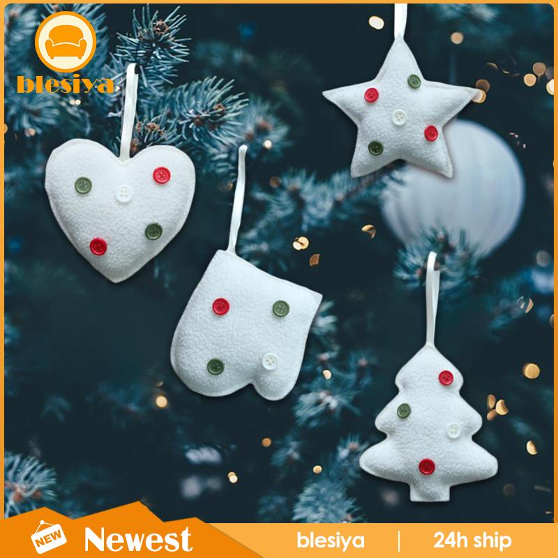 Set 4 Phụ Kiện Treo Trang Trí Giáng Sinh Bằng Vải