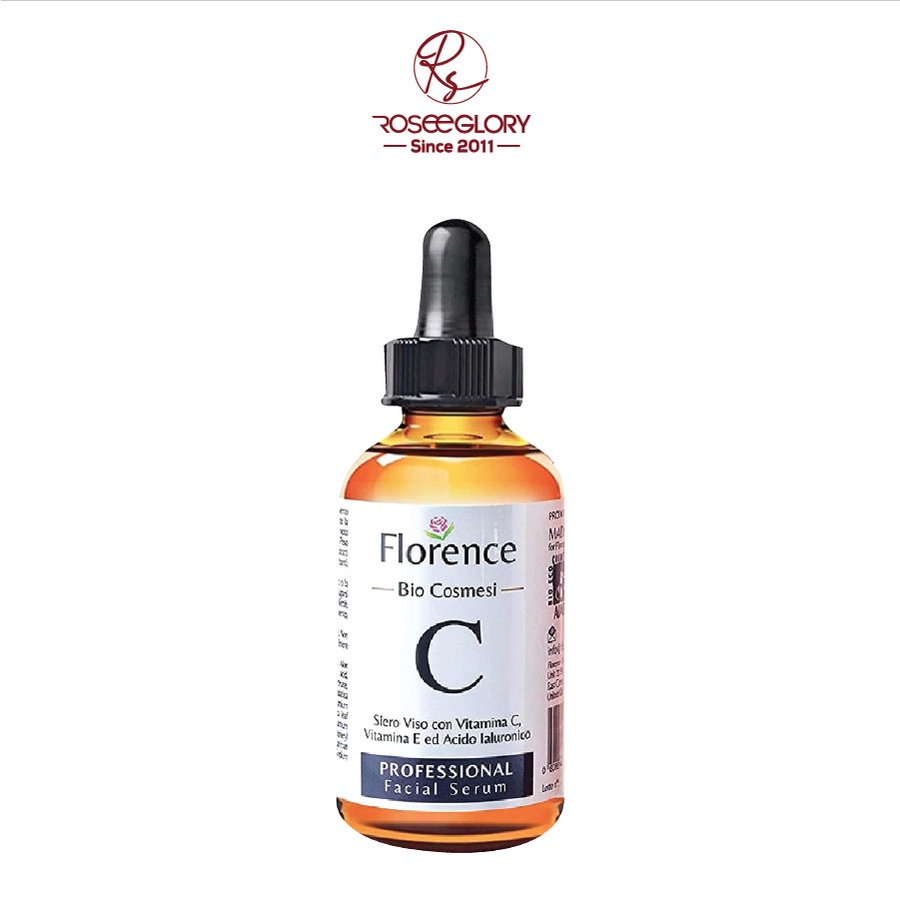 Serum Vitamin C, Vitamin E và Acid Hyaluronic Florence Organic - Huyết thanh chống Oxy hóa hữu cơ