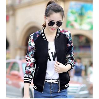 Áo Khoác Bomber Hoạ Tiết Hoa Dành Cho Nữ