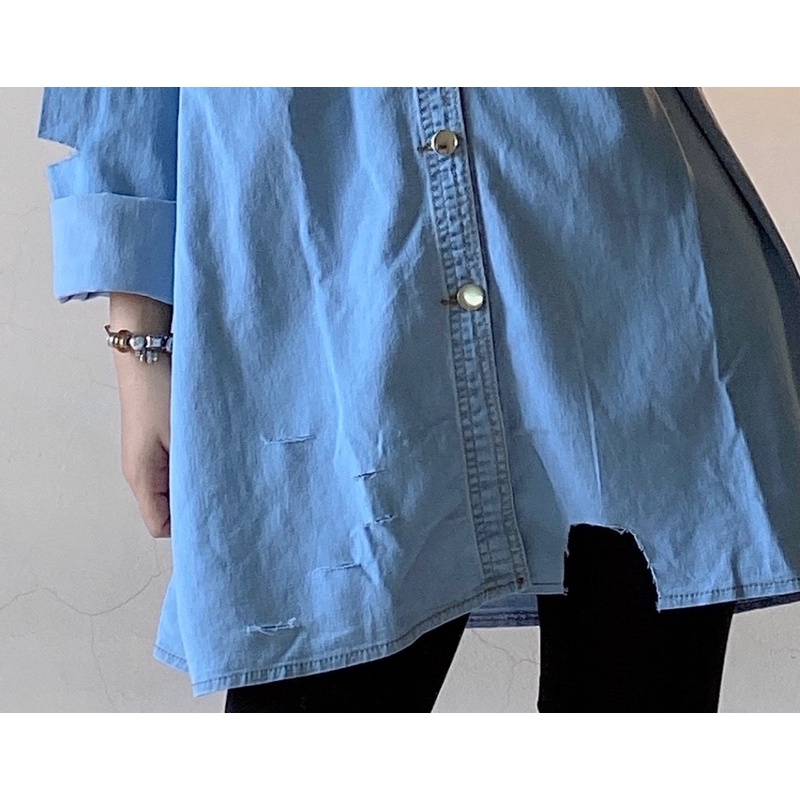 SƠ MI BÒ RÁCH CHẤT MỀM , DÀY DẶN (HÀNG QC)