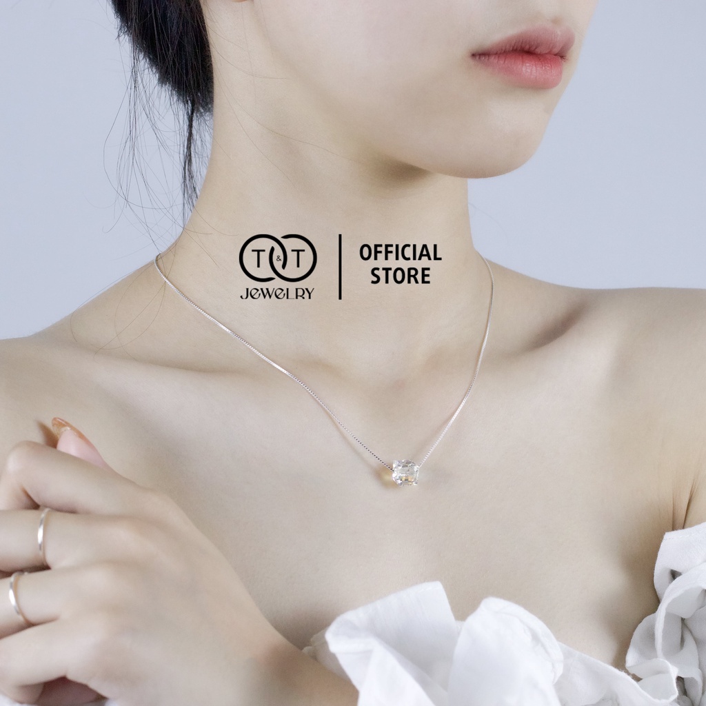 Dây chuyền Bạc Hộp Đa Giác Cá Tính T&amp;T Jewelry Bạc Ý cao cấp DC023