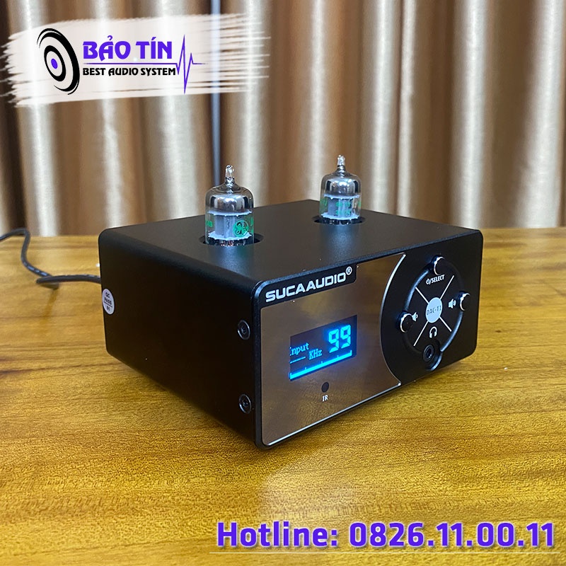 DAC T1 giải mã tích hợp pre đèn tăng giảm bass trép có điều khiển và sử dụng trực tiếp bóng Mỹ 5654W