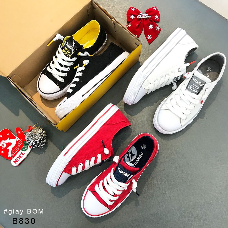 Giày Bata Nữ Vải Canvas Đơn Giản Không Cột Dây (3 màu) B830 2020 . . ˢ . ^ . "