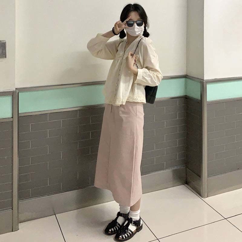 Áo Sơ Mi Cổ Chữ V Tay Dài Phong Cách Pháp Thời Trang Xuân Thu Mới Dành Cho Nữ 2022