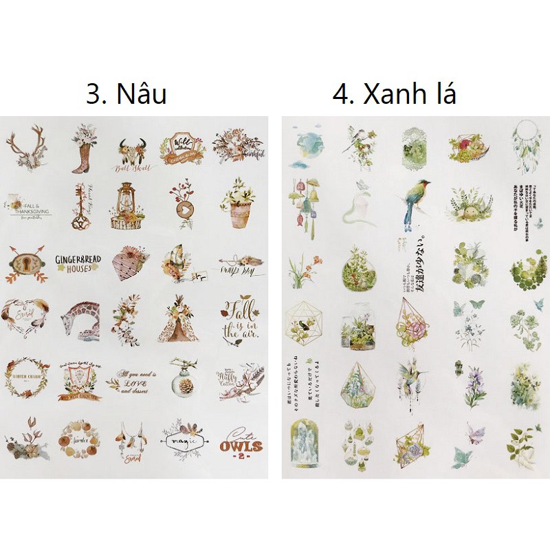 Gói 60 sticker giấy SG6006 Gachini