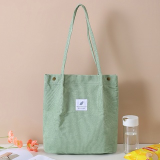 Túi Xách Tote Vải Nhung Kẻ Phong Cách Hàn Quốc Kích Thước Lớn Hàng Mới Dành Cho Nữ