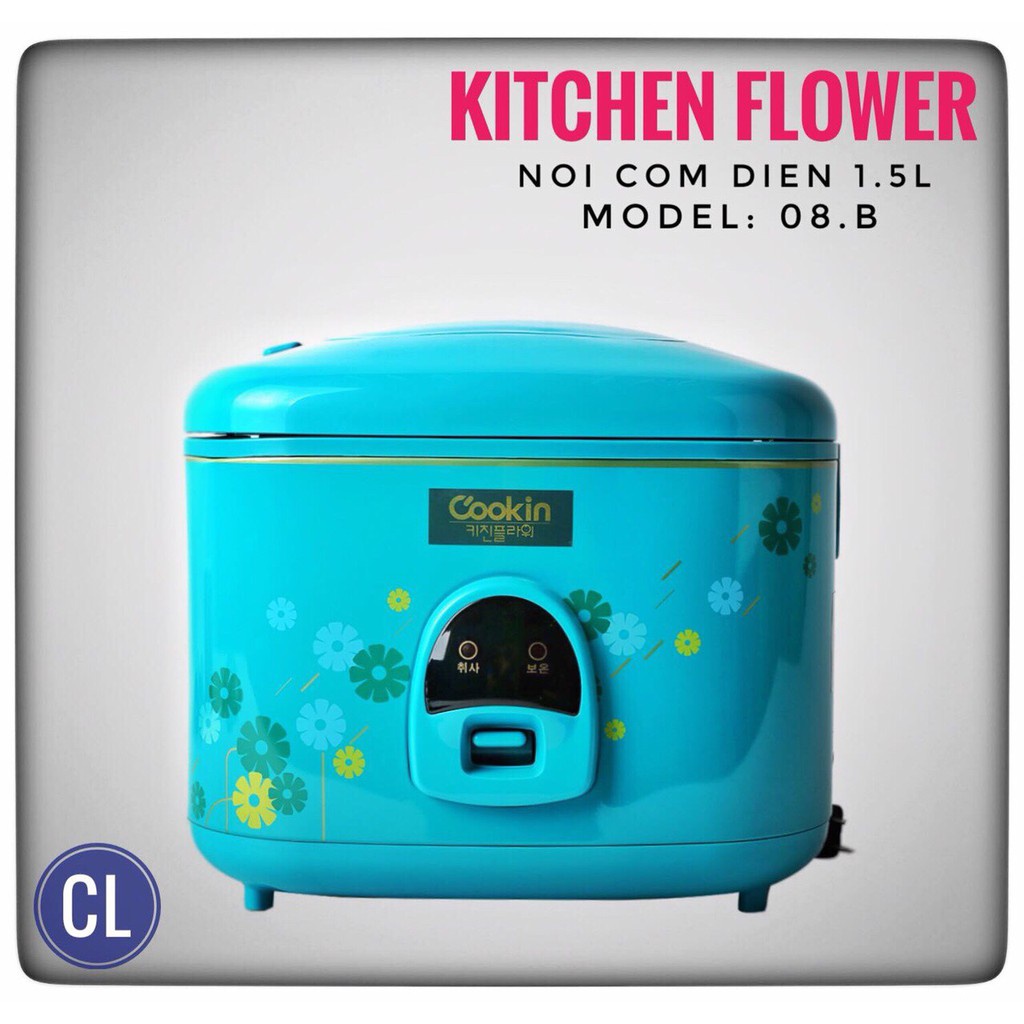 [Mã ELHADEV giảm 4% đơn 300K] Hàng chính hãng - Nồi cơm điện hàn quốc Kitchen Flower KCJ-08B