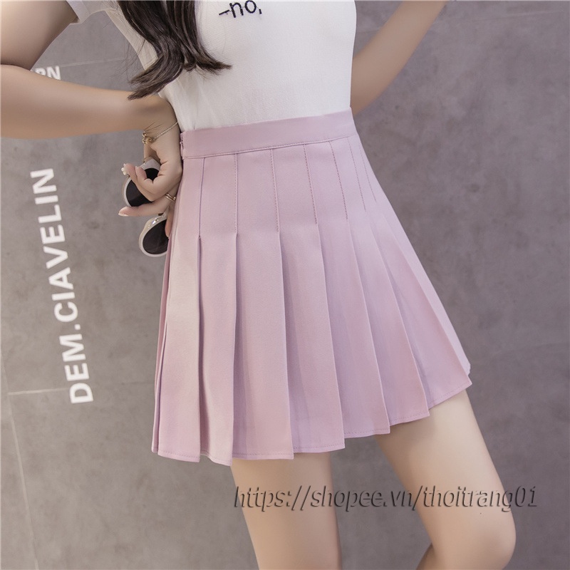 Chân váy xếp ly Tennis dáng ngắn vay xếp li xoè đẹp thời trang nữ chất kaki cao cấp có quần trong(ảnh và video thật)
