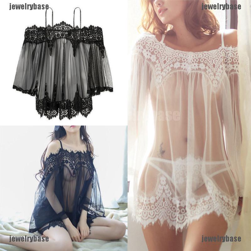 Váy ngủ kèm quần lót lọt khe thiết kế ren gợi cảm quyến rũ cho nữ