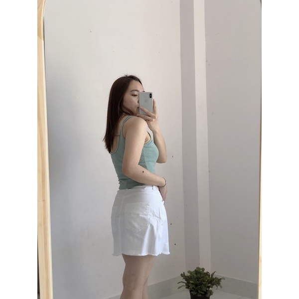 Áo Croptop Nữ Hai Dây [FREESHIP] Áo Dây Thun Gân Co Giãn Ôm Body Năng Động - Massec House - GG2203 | BigBuy360 - bigbuy360.vn