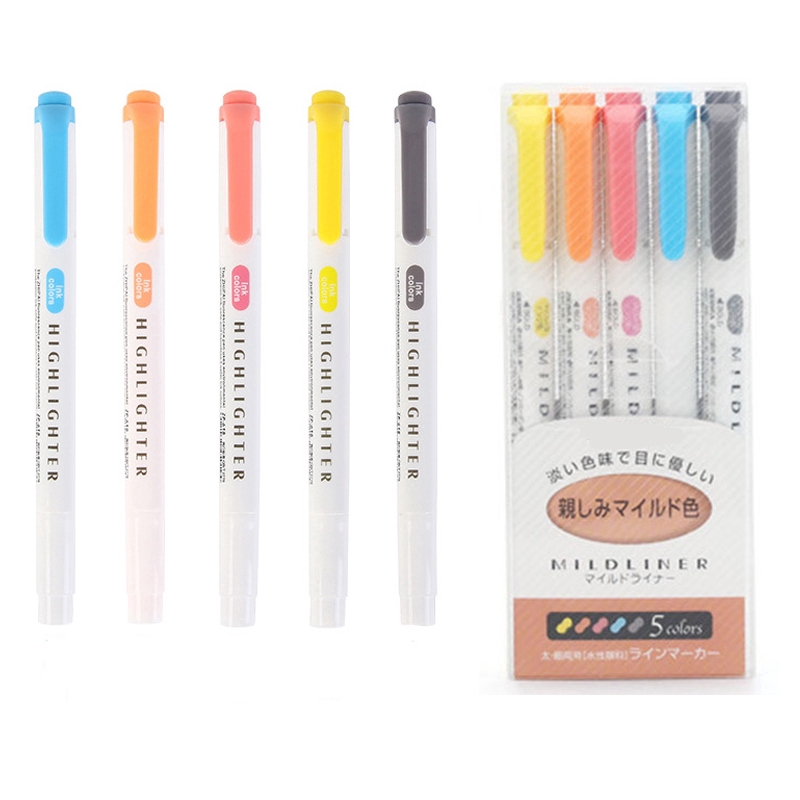 Set 5 bút dạ quang thiết kế chất lượng cao 25 Colors