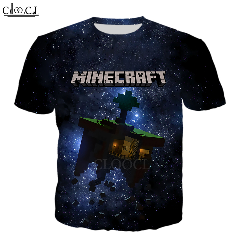 Áo Thun Tay Ngắn In Hình Game Minecraft 3d Cá Tính Cho Nam