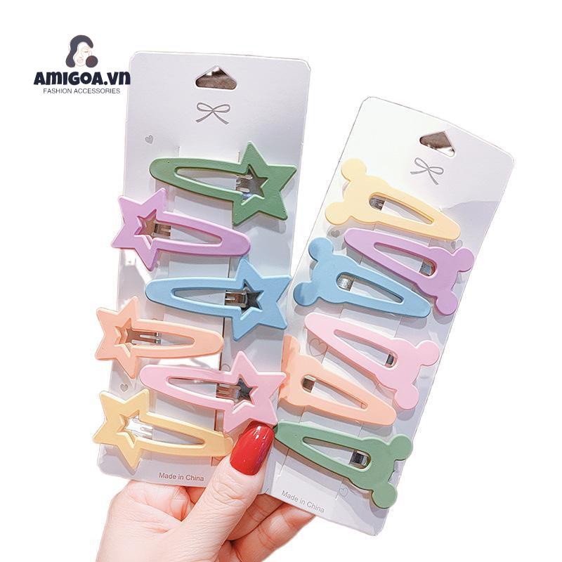 ✨✨Set 6 Kẹp Tóc Màu Sắc Kẹo Ngọt Cá Tính Dành Cho Nữ