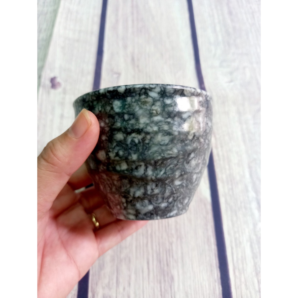 Ly / cốc nhỏ nhựa Melamine uống nước trà kiểu vân đá sang trọng dễ vệ sinh