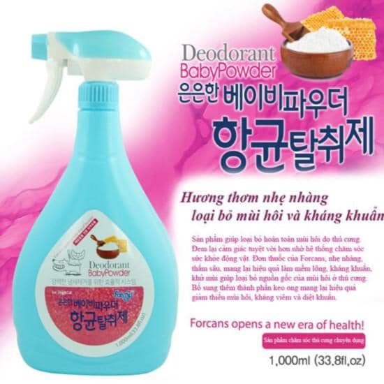 XỊT SÁT KHUẨN &amp; KHỬ MÙI HÔI KHU VỰC CHÓ MÈO FORCAN