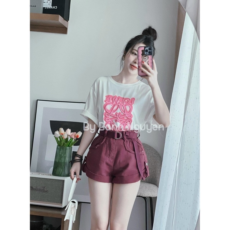 QUẦN SHORT BÒ GAPA GẤU KÈM ĐAI NHIỀU MÀU HOTTREND LOẠI 1 MS25278