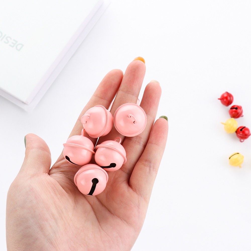 Set 10 chuông kim loại nhiều màu 22mm dùng trang trí cây thông giáng sinh DIY