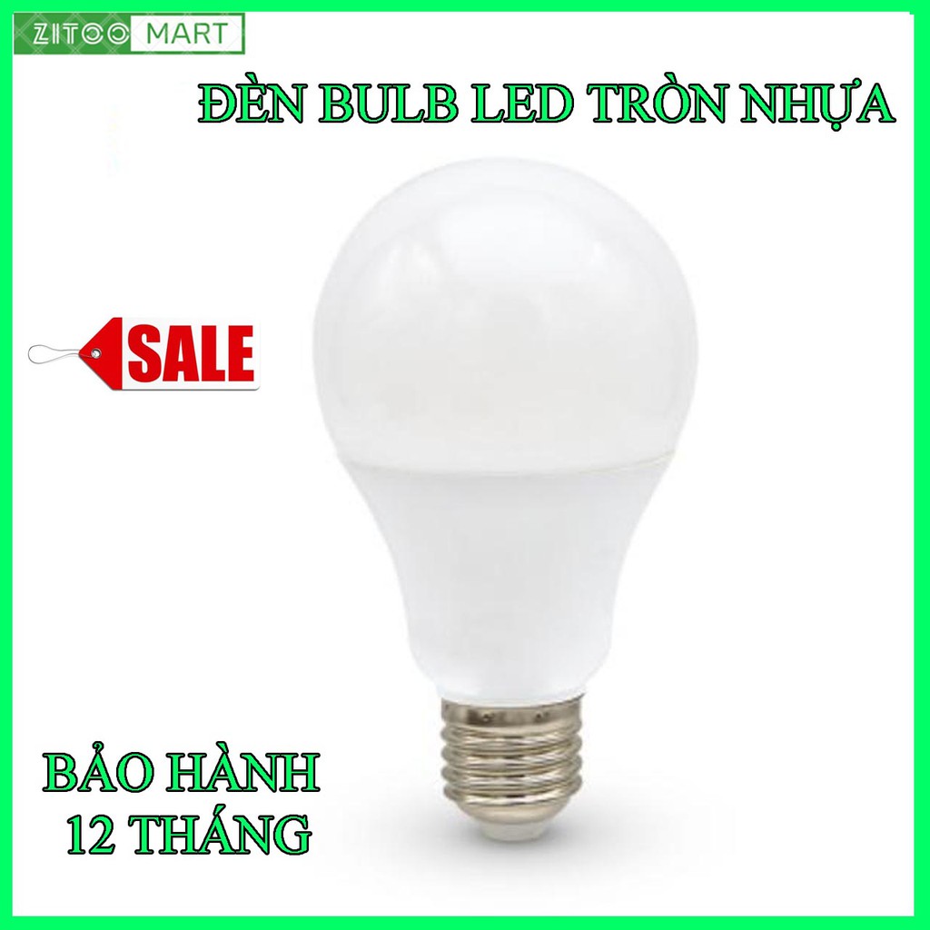 [An Toàn - Tiết Kiệm] Đèn Bulb Led Nhựa Tròn Siêu Bền