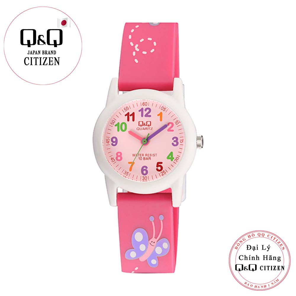 Đồng hồ trẻ em Q&amp;Q Citizen VR99J002Y dây nhựa thương hiệu Nhật Bản
