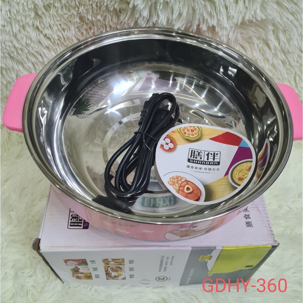 [ Bảo hành 6 tháng] Nồi lẩu điện , nồi lẩu đa năng nắp kính  size 28cm .