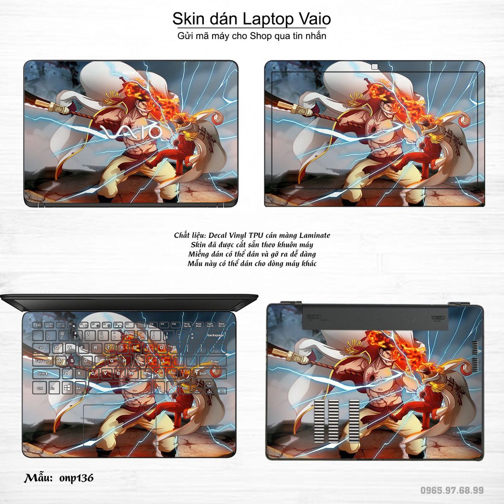 Skin dán Laptop Sony Vaio in hình One Piece _nhiều mẫu 16 (inbox mã máy cho Shop)