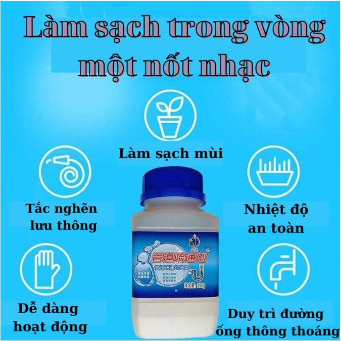 Bột Thông Tắc Cống Bồn Cầu Bồn Rửa Mặt Đường Ống