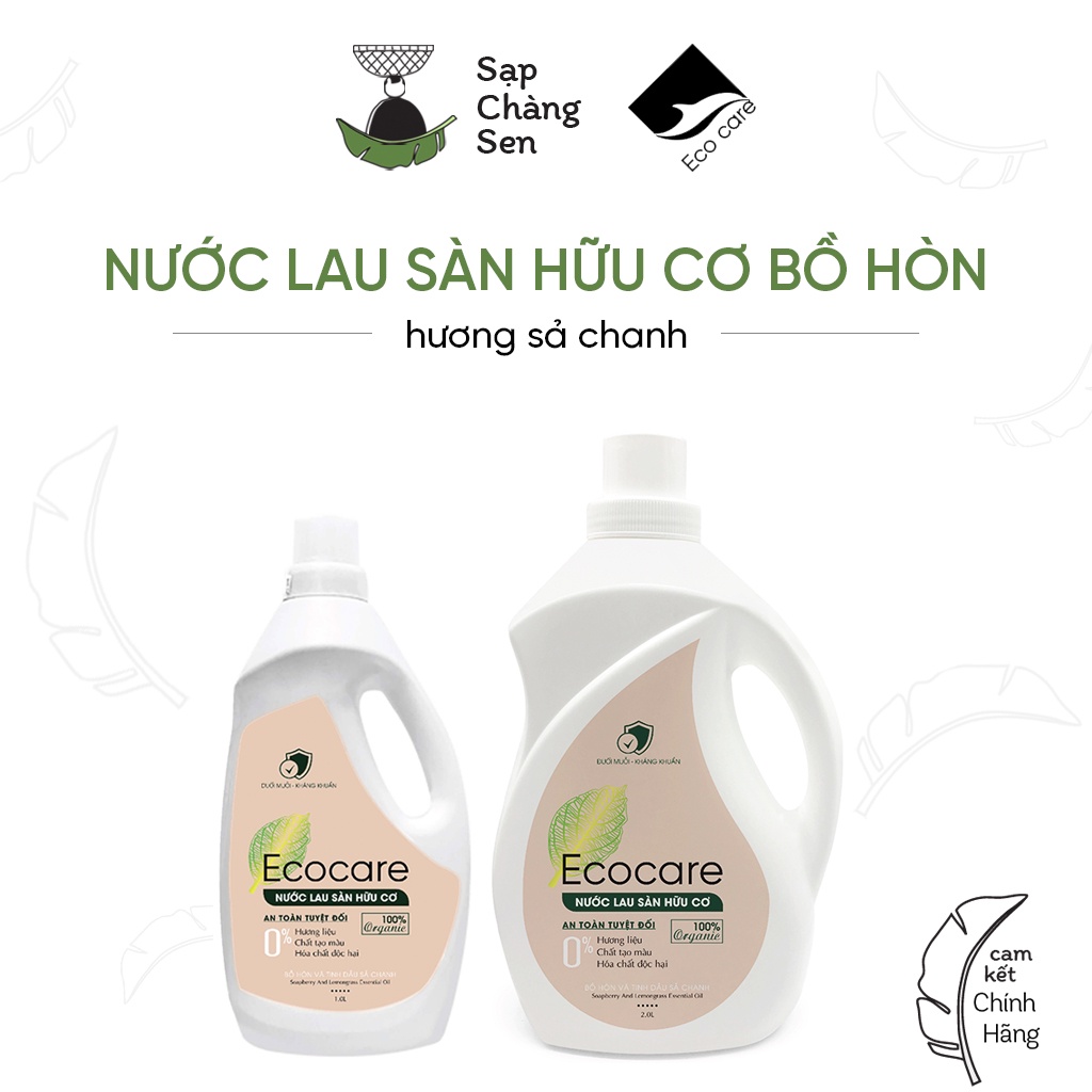 Nước lau sàn hữu cơ bồ hòn (Ecocare) - hương sả chanh