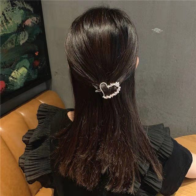 Kẹp Tóc Hình Hoa Đính Đá Đơn Giản Dễ Thương Phong Cách Hàn Quốc Thời Trang