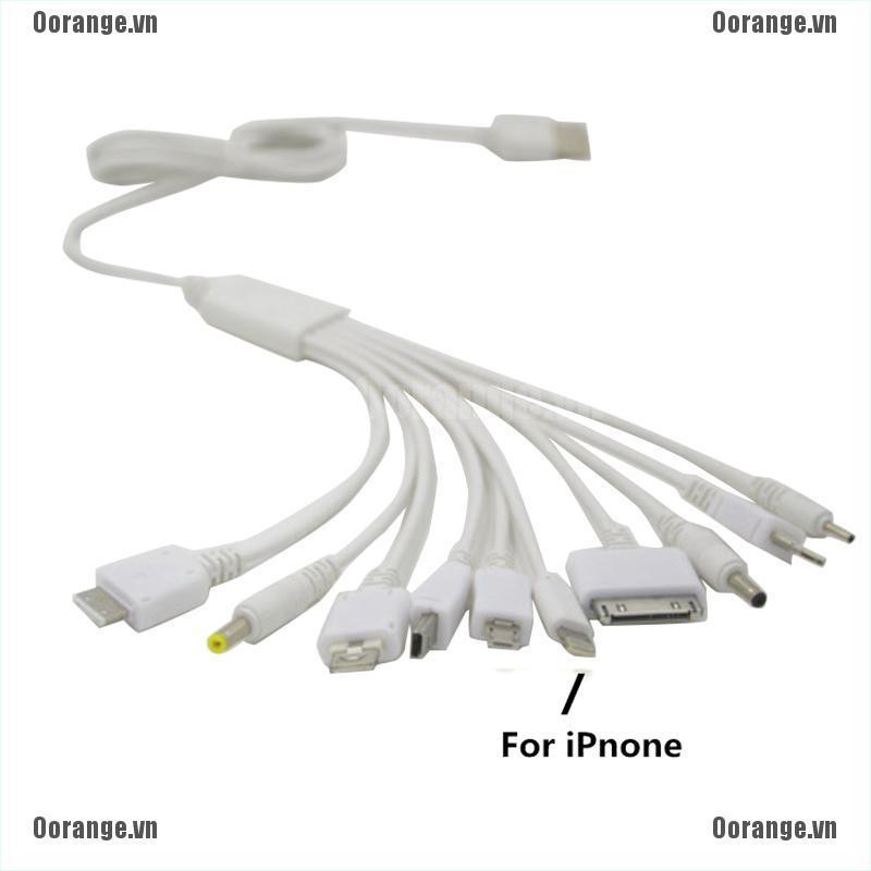 Dây Cáp Sạc Usb Đa Năng 10 Trong 1 Cho Iphone 6 / 7