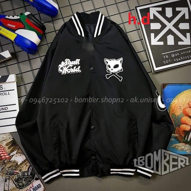 Áo khoác bomber mèo world HĐ12