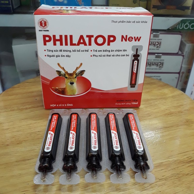 Philatop  hộp 20 ống - dùng cho trẻ biếng ăn, chậm lớn, người già, tăng sức đề kháng, bổ sung chất đạm