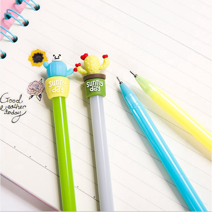 Bút máy gel kiểu dáng cây cỏ dễ thương