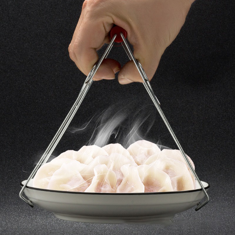 Kẹp gắp thức ăn bằng thép không gỉ chống trượt chống bỏng đa năng