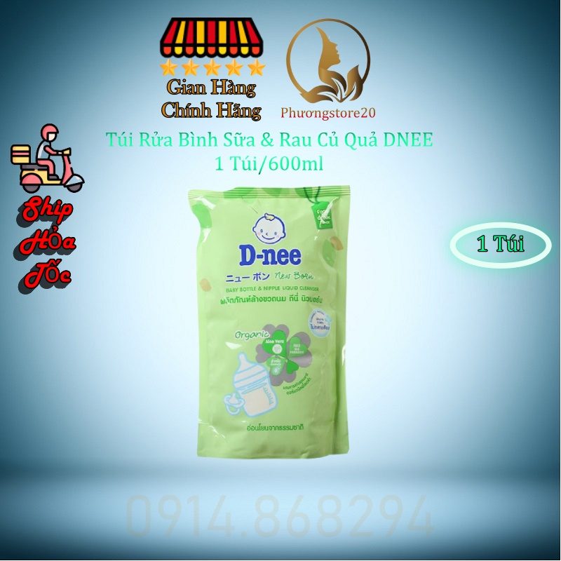(Hoả Tốc HCM, DNEE) Nước Rửa Bình Sữa D-nee 500ml và 600ml (Bibistore)