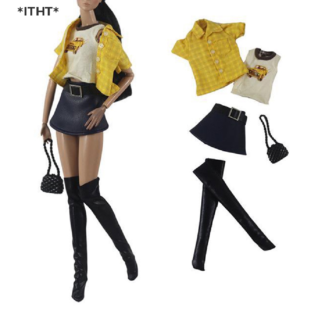 Bộ 4 Túi Xách / Chân Váy Cho Búp Bê 30cm Tỉ Lệ 1 / 6