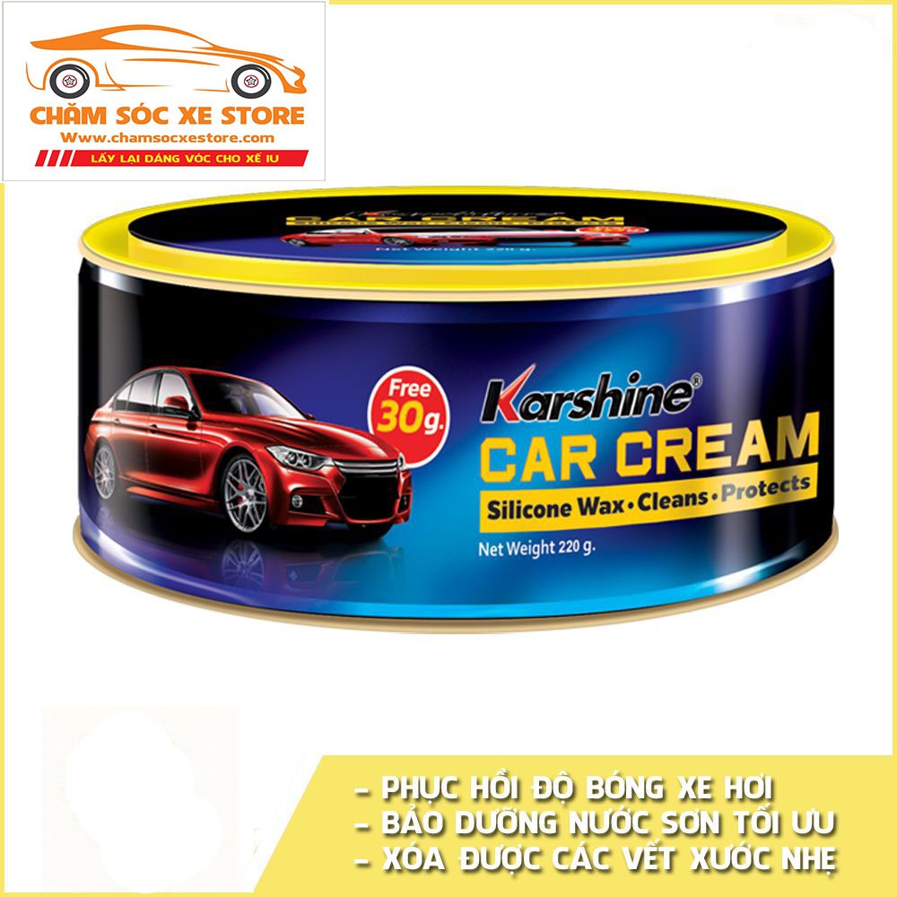 Cana Karshine thái lan 100g - Kem đánh bóng sơn, nhựa, đá, gỗ, kim loại Krashine Car Cream chamsocxe