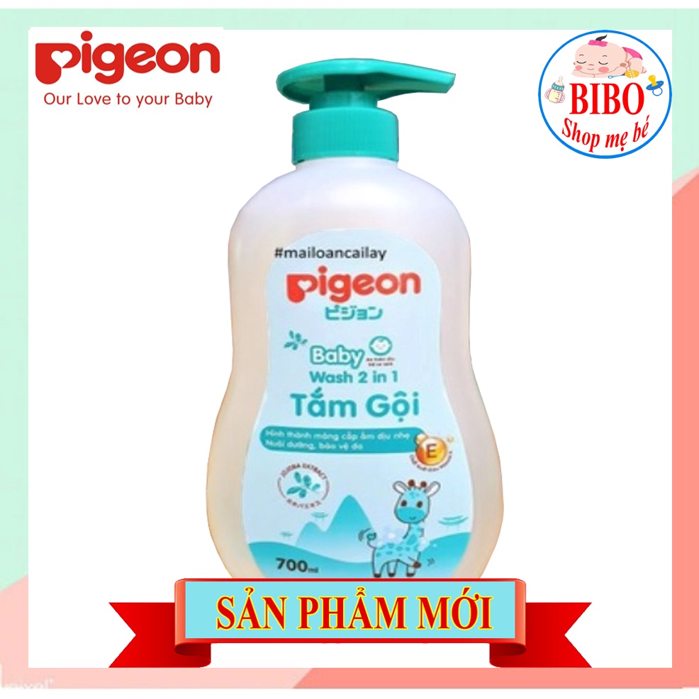 Sữa Tắm Gội Toàn Thân Em Bé 2 In 1 Pigeon 700ml