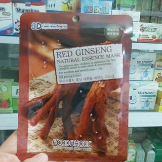 Mặt Nạ Hồng Sâm 3D Foodaholic - Red Ginseng Natural Essence Mask