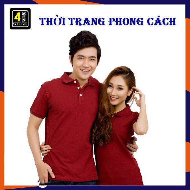 [Freeship] Áo Thun Trơn Nam Nữ Cổ Bẻ Thời Trang Nhiều Màu #Store4men