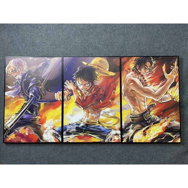 Tranh Canvas Luffy Sabo Ace - Cực Ngầu - Tranh Treo Tường Anime - One Piece