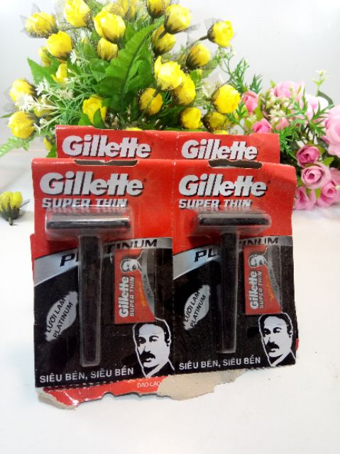 Bàn cạo râu Gillette cổ điển dùng bằng lưỡi lam( tặng kèm một lưỡi lam)