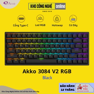 Bàn Phím Cơ AKKO 3084 v2 RGB (Foam tiêu âm / Hotswap / AKKO CS Jelly switch)